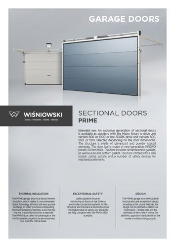 Sectional doors PRIME (EN)