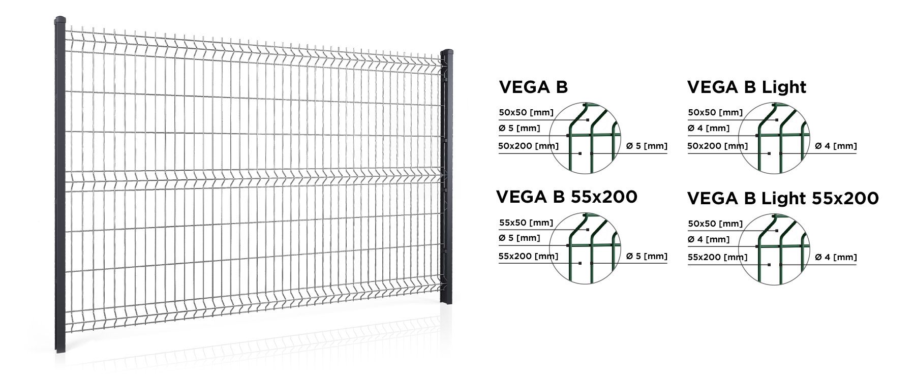 VEGA B, VEGA B Light, VEGA B 55x200 i VEGA B Light 55x200