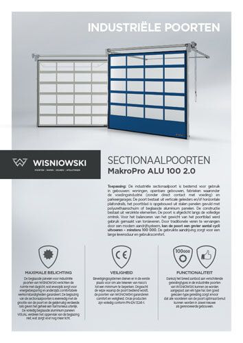 Sectionaalpoorten MakroPro ALU 100