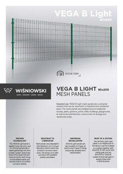 VEGA B Light 80x200 mesh panels (EN)