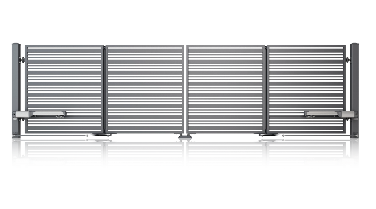 Een poort die weinig ruimte inneemt in de tuin