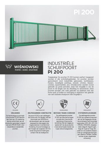 Industriële schuifpoort PI 200