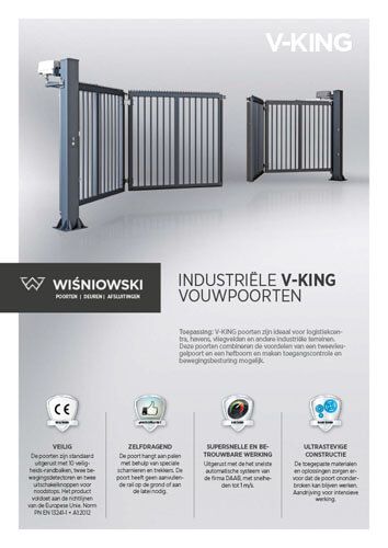 Industriële V-KING vouwpoorten