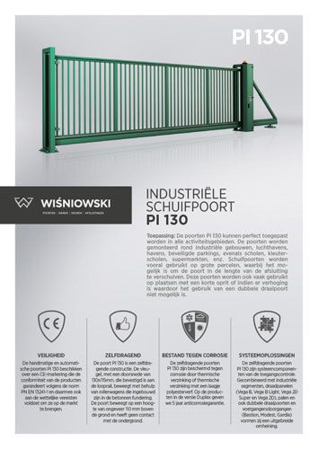 Industriële schuifpoort PI 130